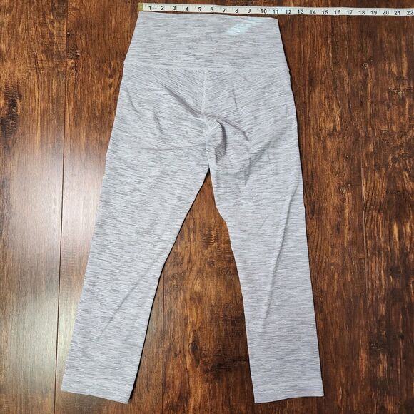 Lululemon Women Wunder Under CROP HR Luxtreme LW6AI4S WAGG White Print Size 6 - Picture 1 of 6